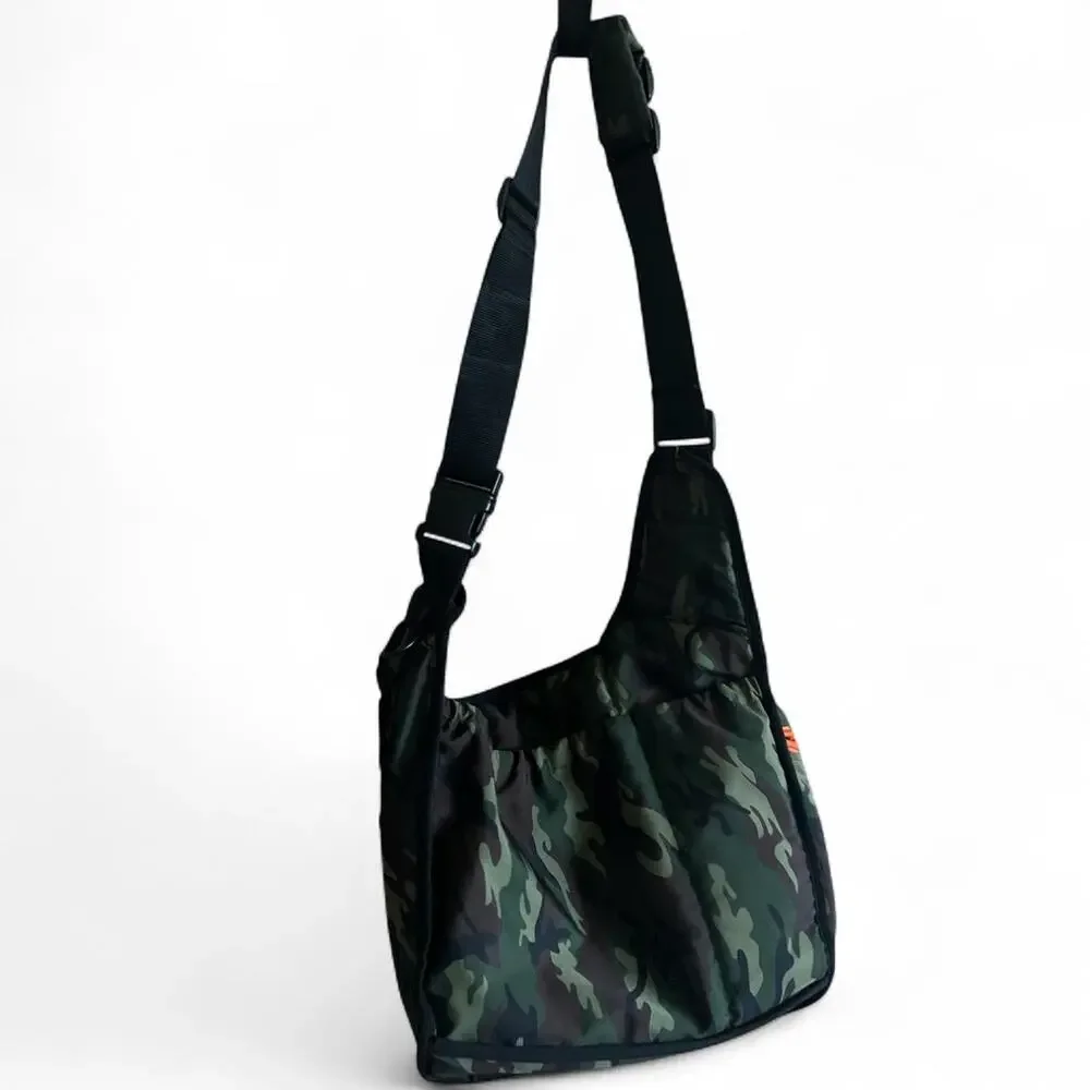 Vintage camo messenger bag